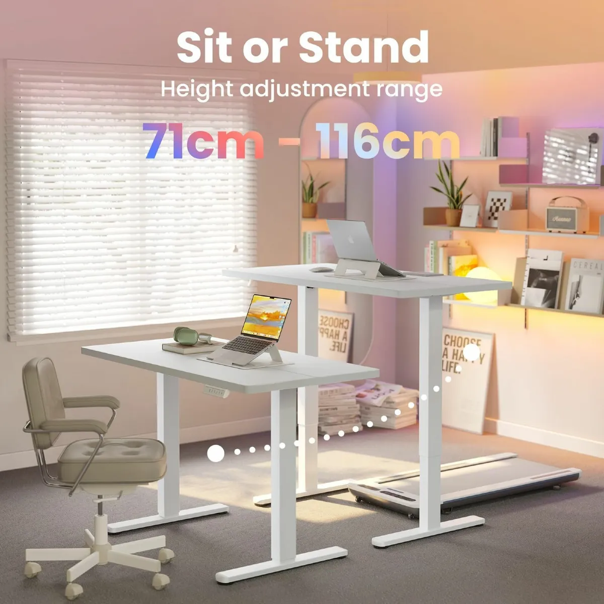 80 cm Electric Standing Desk Adjustable Height 4 M - Image 4