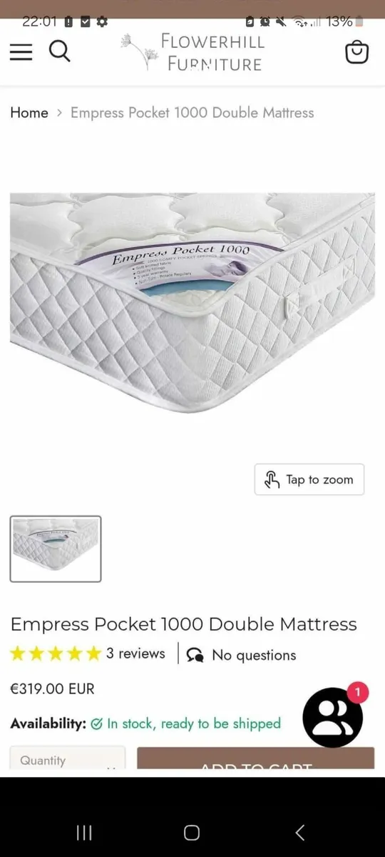 Bed frame and mattress - Image 3