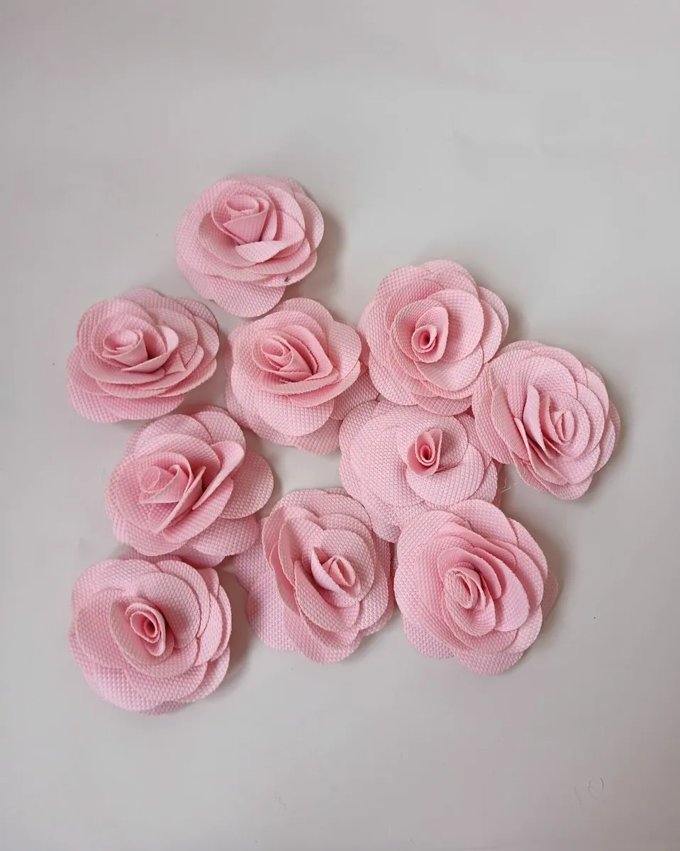 20 pcs Fabric flowers for craft hair Accessories - Image 3