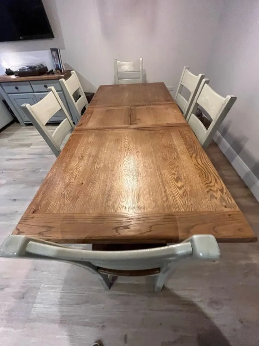 Kitchen dining table and 6 chairs - Image 2