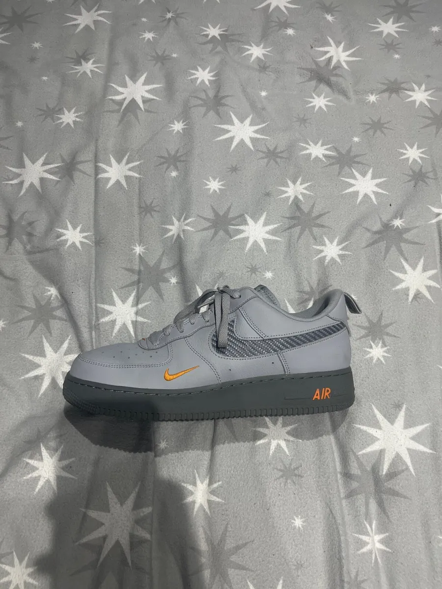 NIKE air force 1 grey and orange size uk 10 - Image 3