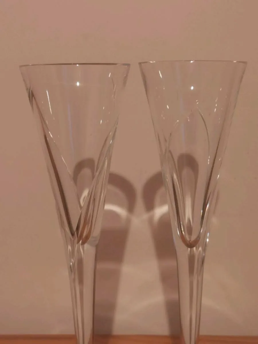 Waterford crystal champagne flutes - Image 2