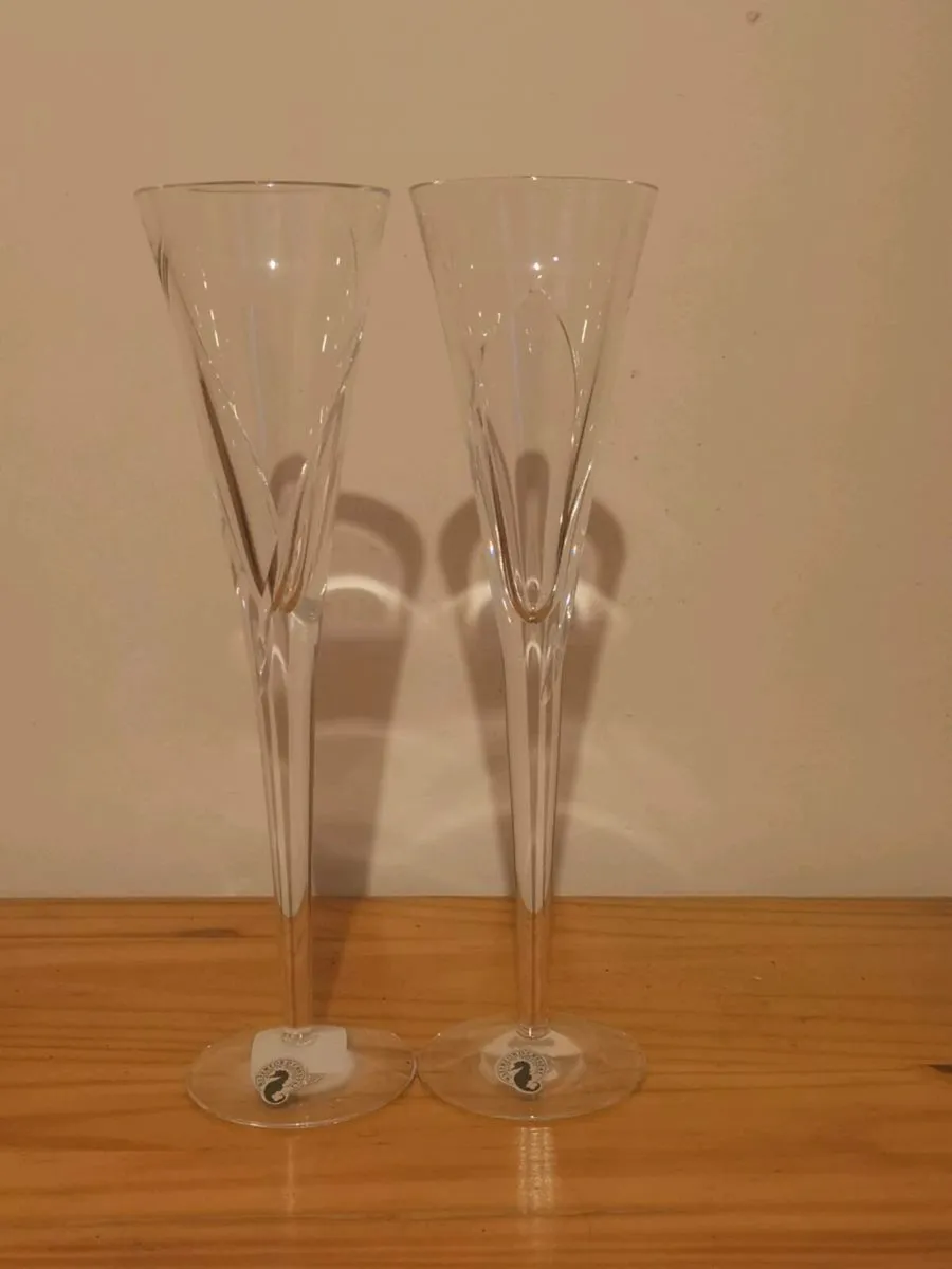 Waterford crystal champagne flutes - Image 3