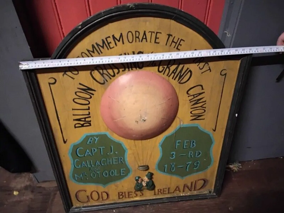 Large Vintage "ballon Crossing Ot The Grand Canyon Pub Sign - Image 2