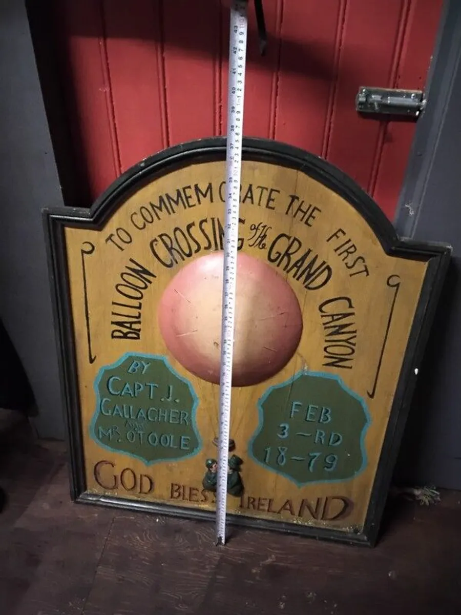 Large Vintage "ballon Crossing Ot The Grand Canyon Pub Sign - Image 3