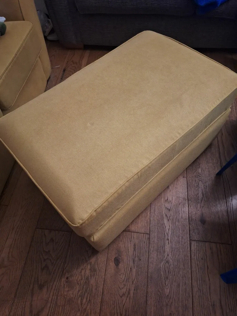 2 Seater sofa and Pouffe - Image 3