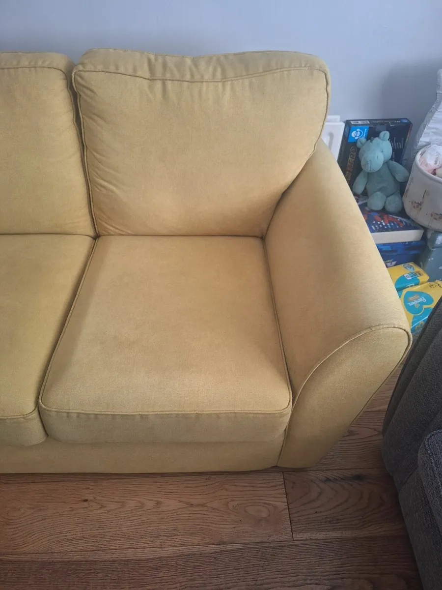 2 Seater sofa and Pouffe - Image 4