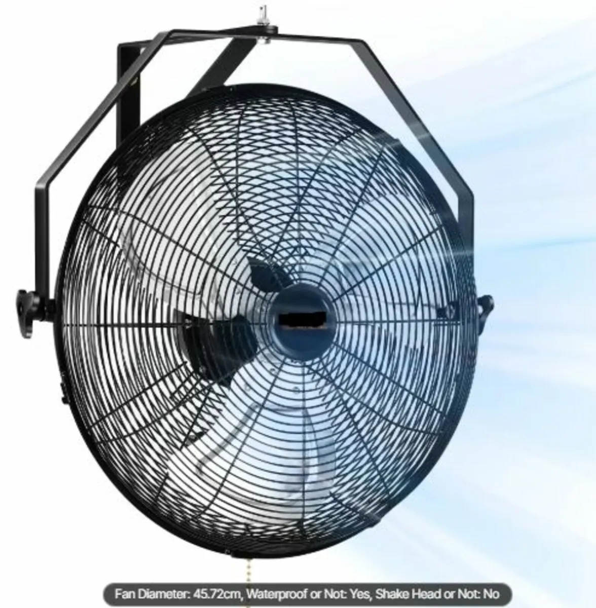 Wall Fan, 57cm Waterproof Wall Fan, 3 Speeds,4150 - Image 1