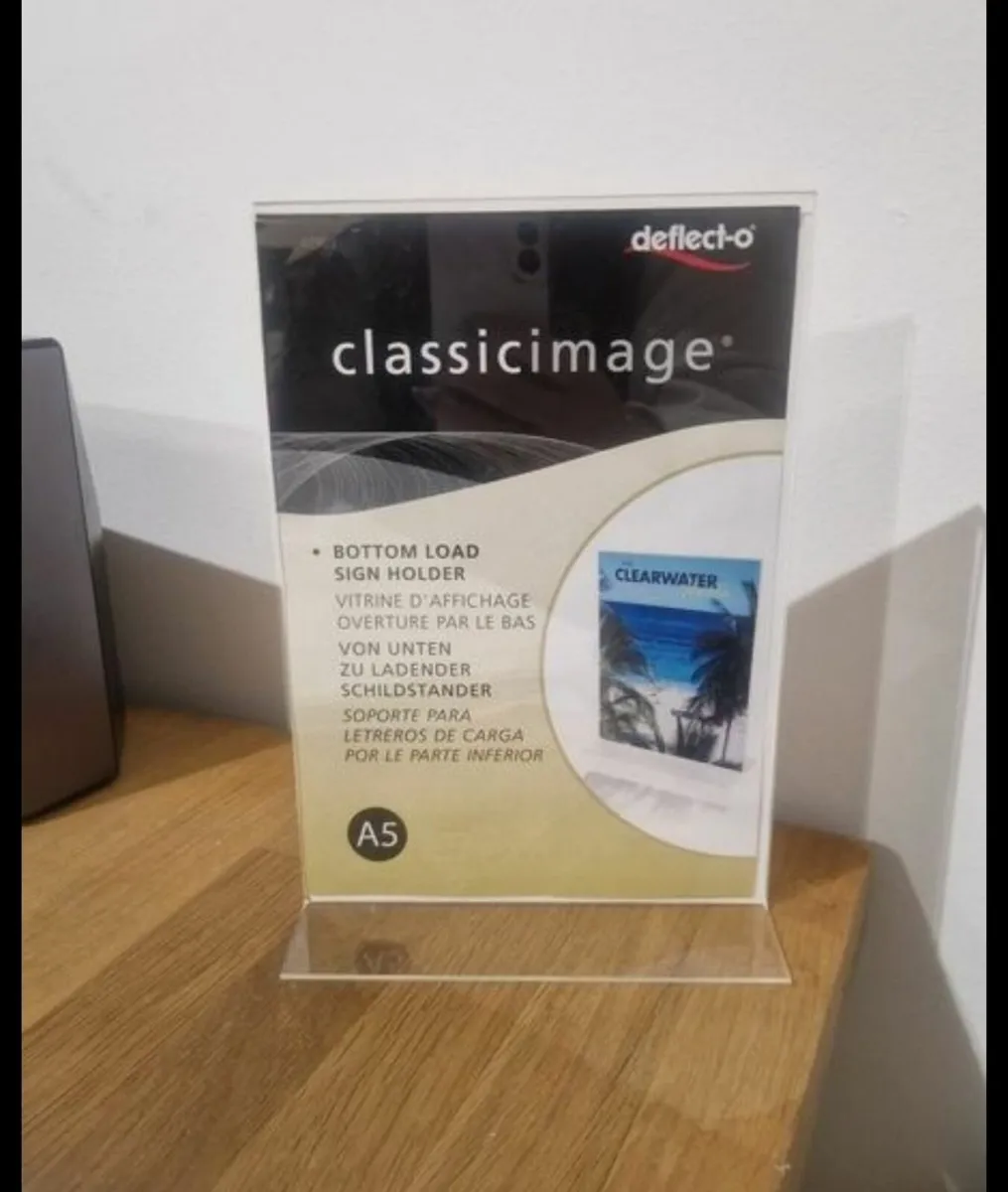 A5 bottom load sign holder x 10 - Image 1