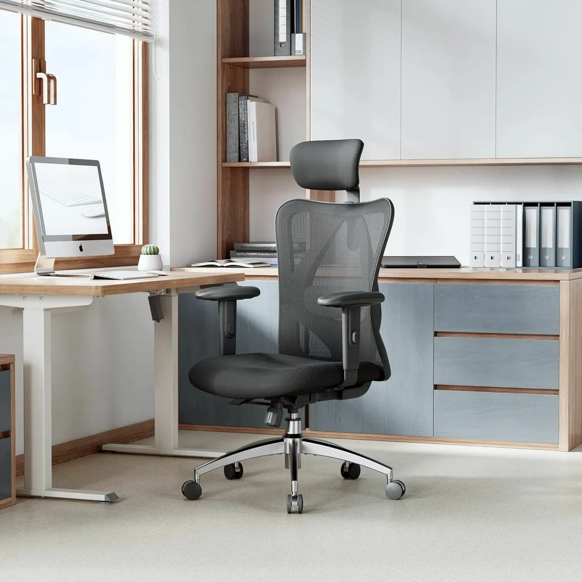 Office Desk Chair Ergonomic Computer Adjustable He - Image 2