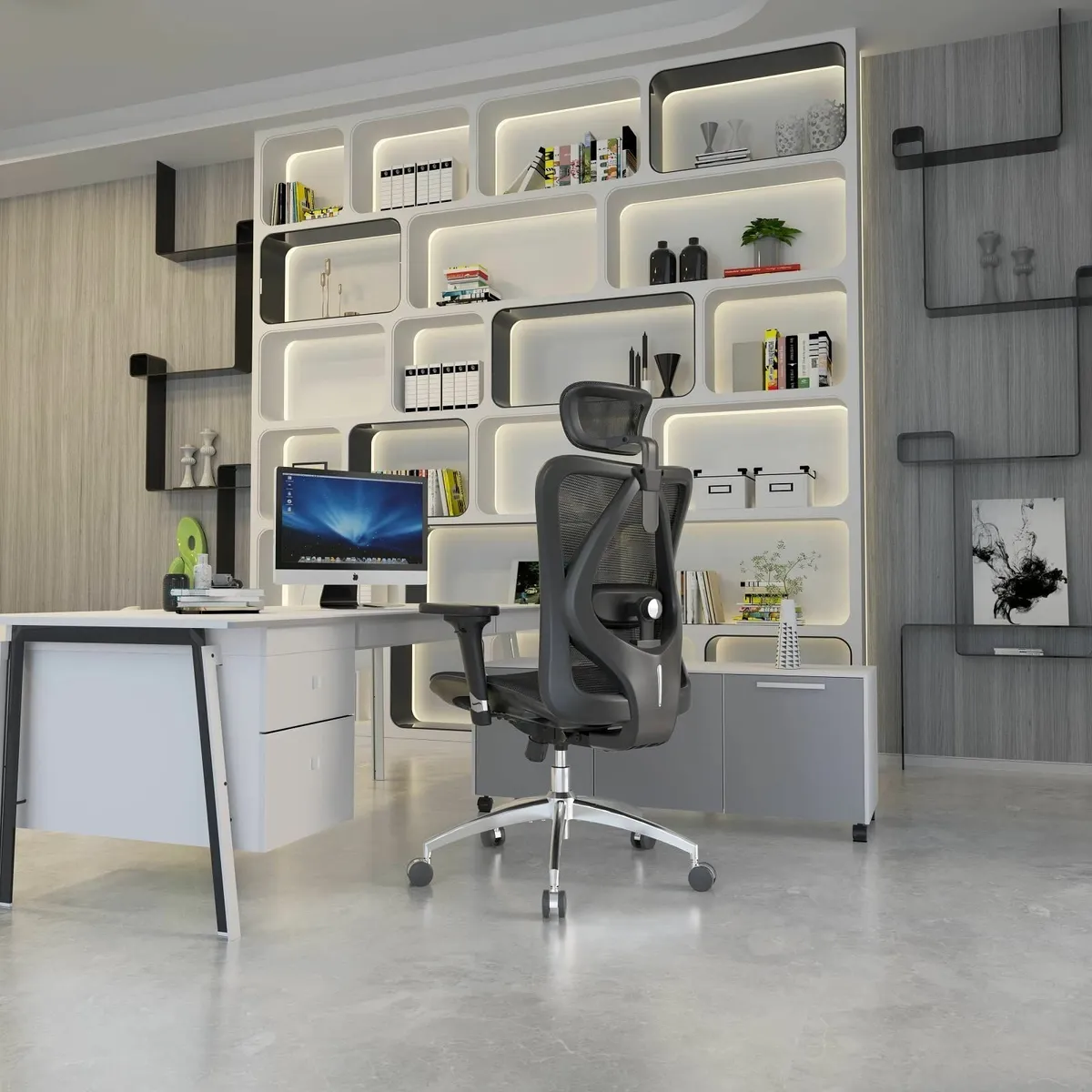 Ergonomic Office Chair Mesh Desk Adjustable Lumbar - Image 2