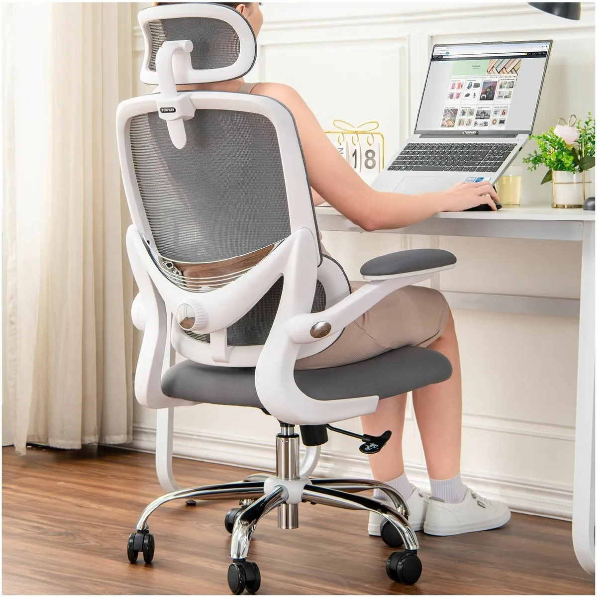 Ergonomic Office Chair - High Back Mesh Design Adj - Image 1