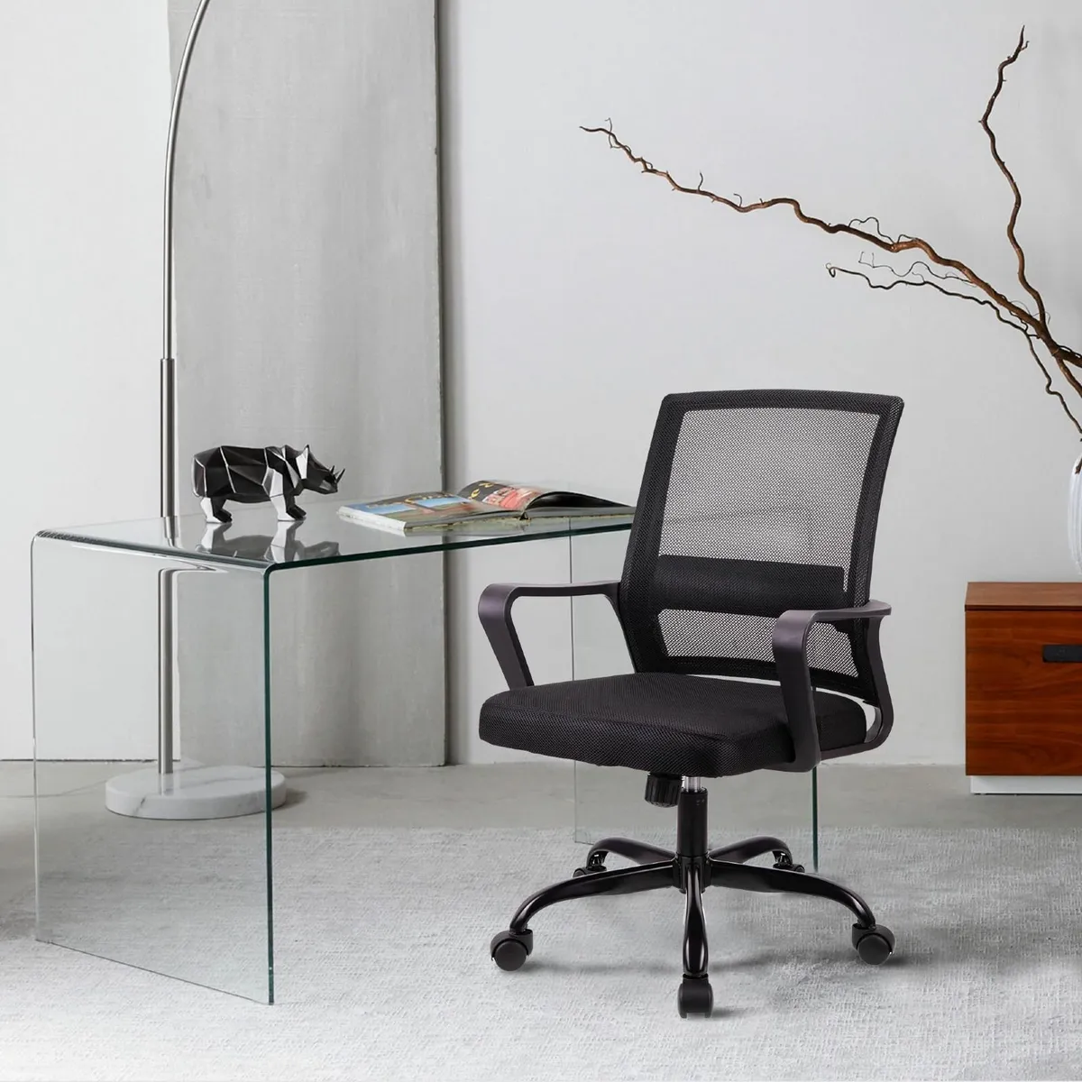 Adjustable office chair ergonomic mesh swivel seat - Image 2