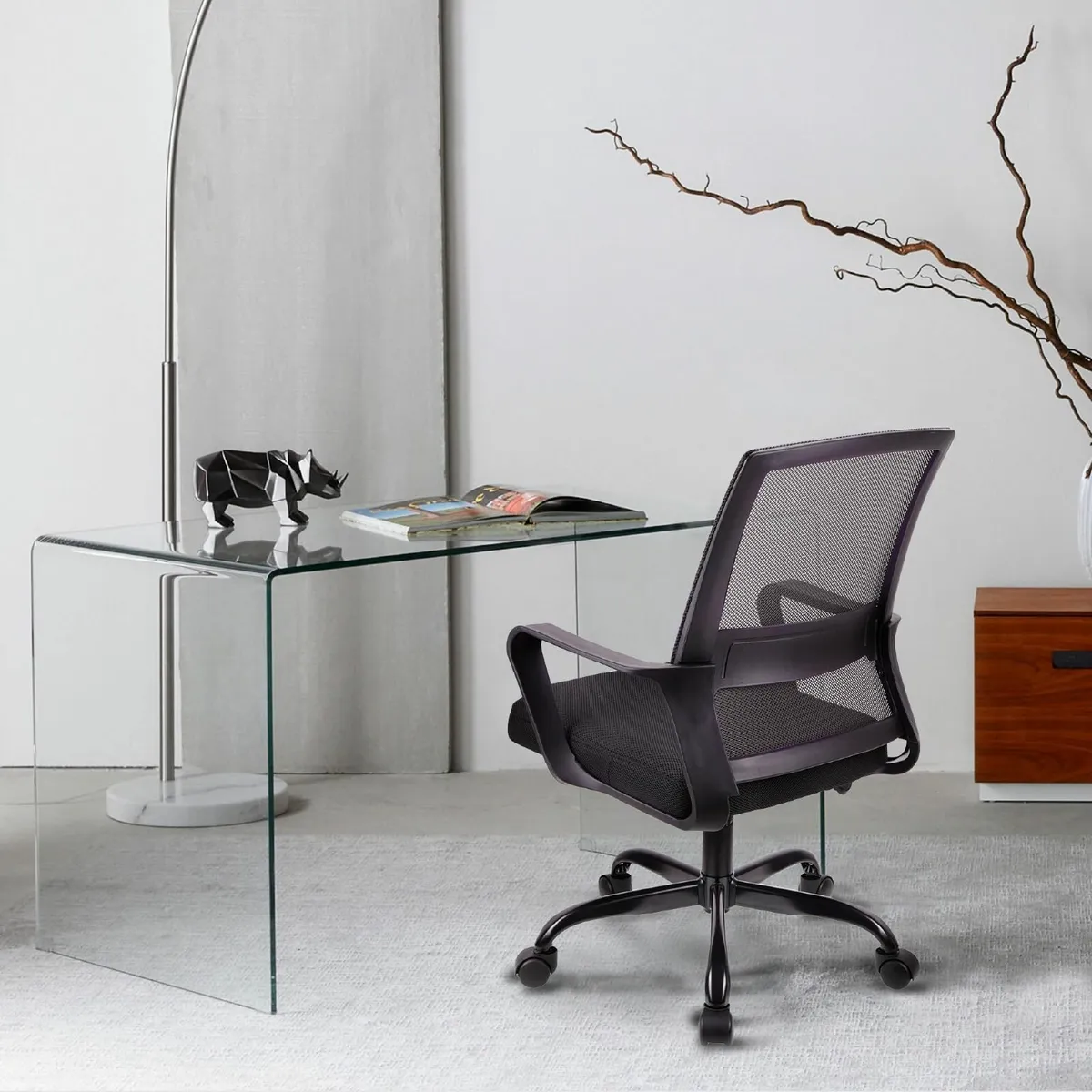 Adjustable office chair ergonomic mesh swivel seat - Image 4
