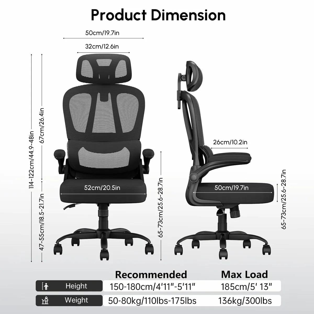 Office Chair Mesh Ergonomic Desk for Adults Comput - Image 2