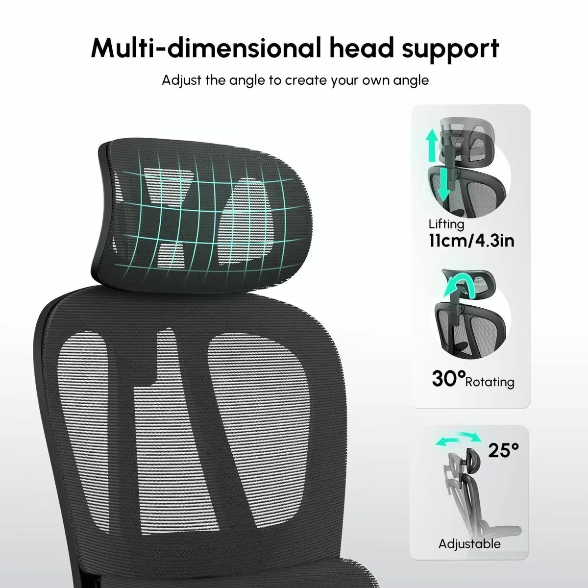 Office Chair Mesh Ergonomic Desk for Adults Comput - Image 4