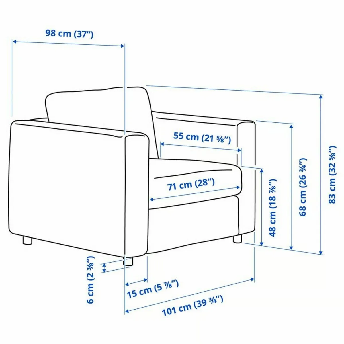 2 seater sofa and two armchairs - Image 2