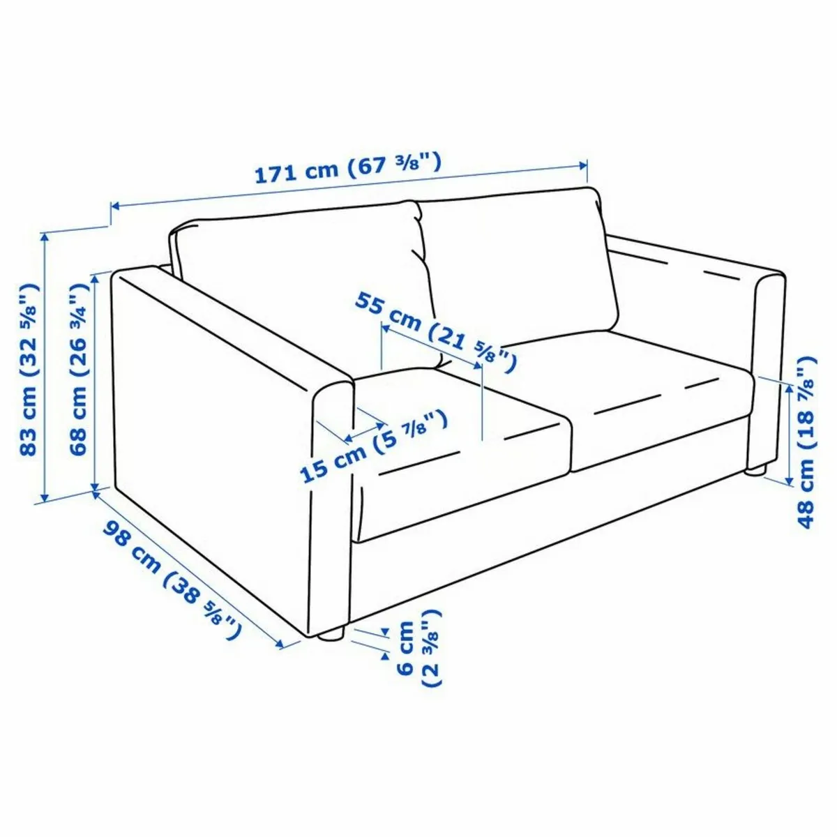 2 seater sofa and two armchairs - Image 4