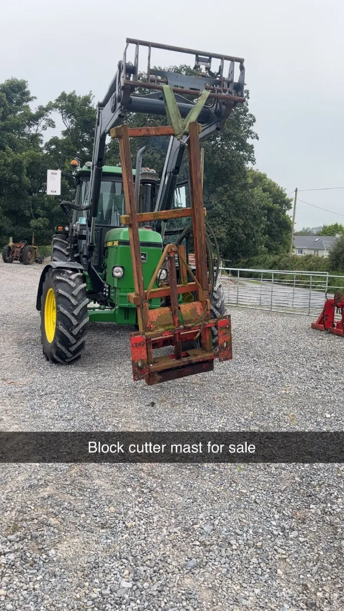 Block cutter mast