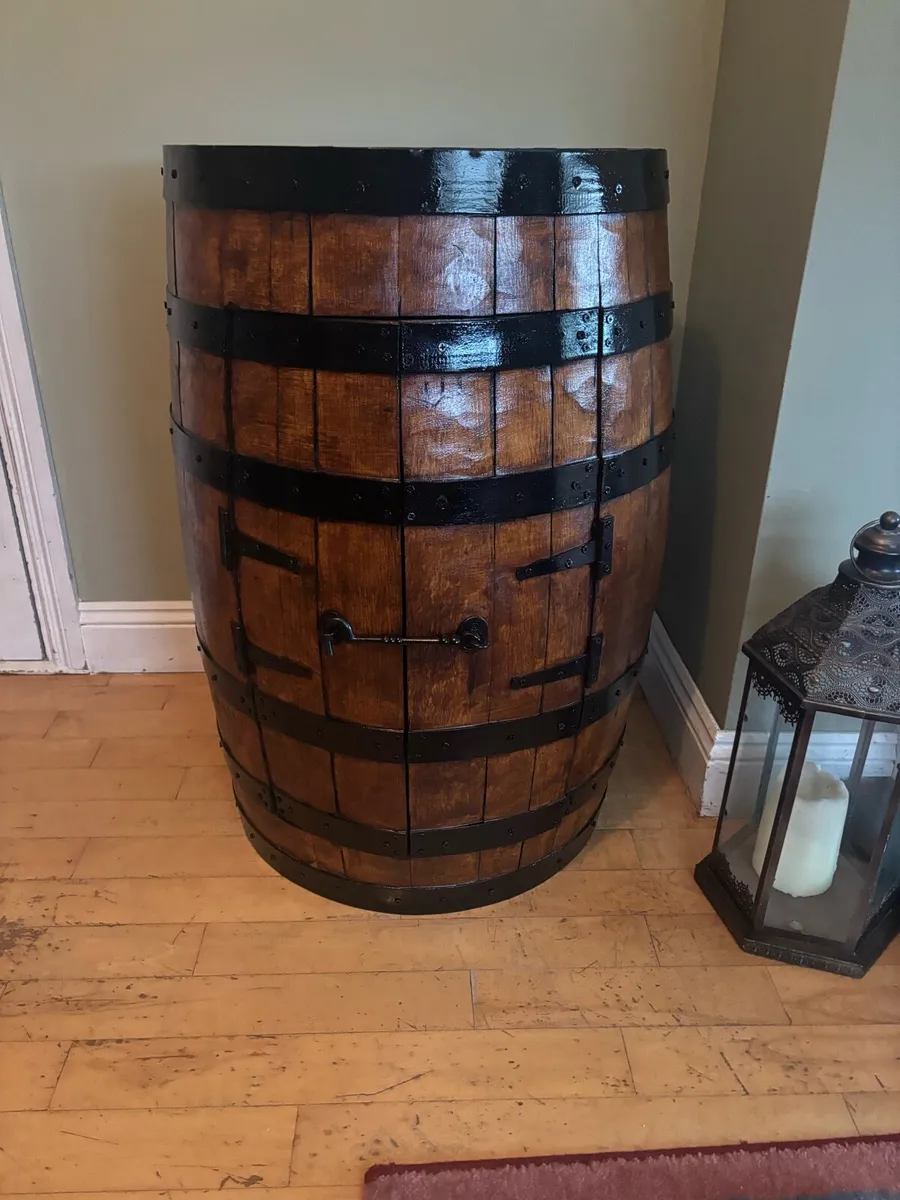 Whiskey Barrel Drinks Cabinet - Image 2