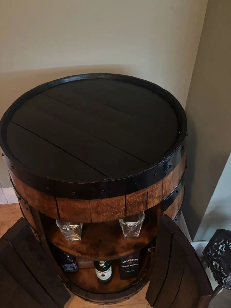 Whiskey Barrel Drinks Cabinet - Image 3