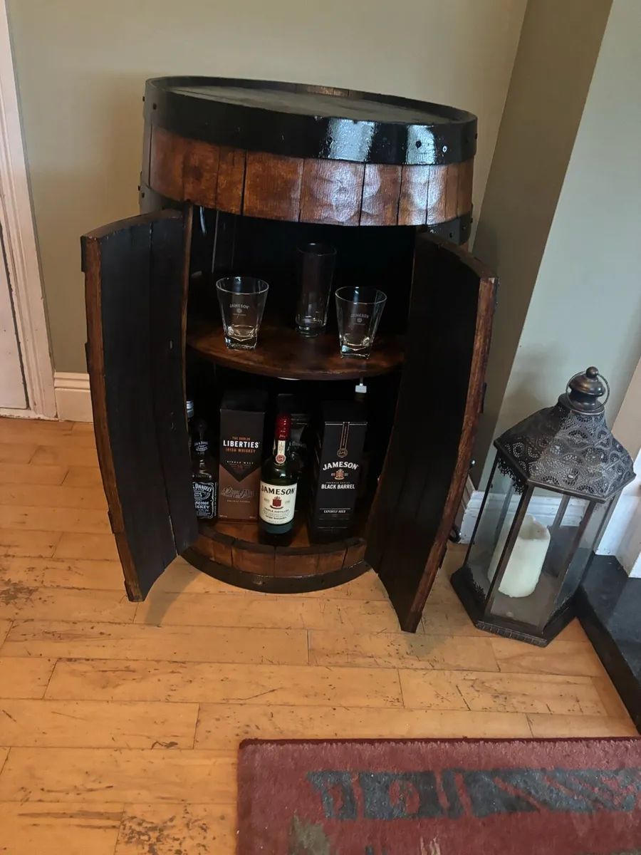 Whiskey Barrel Drinks Cabinet - Image 4
