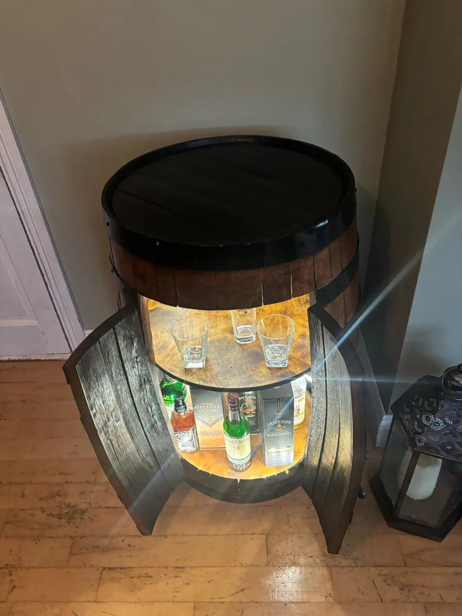 Whiskey Barrel Drinks Cabinet - Image 1