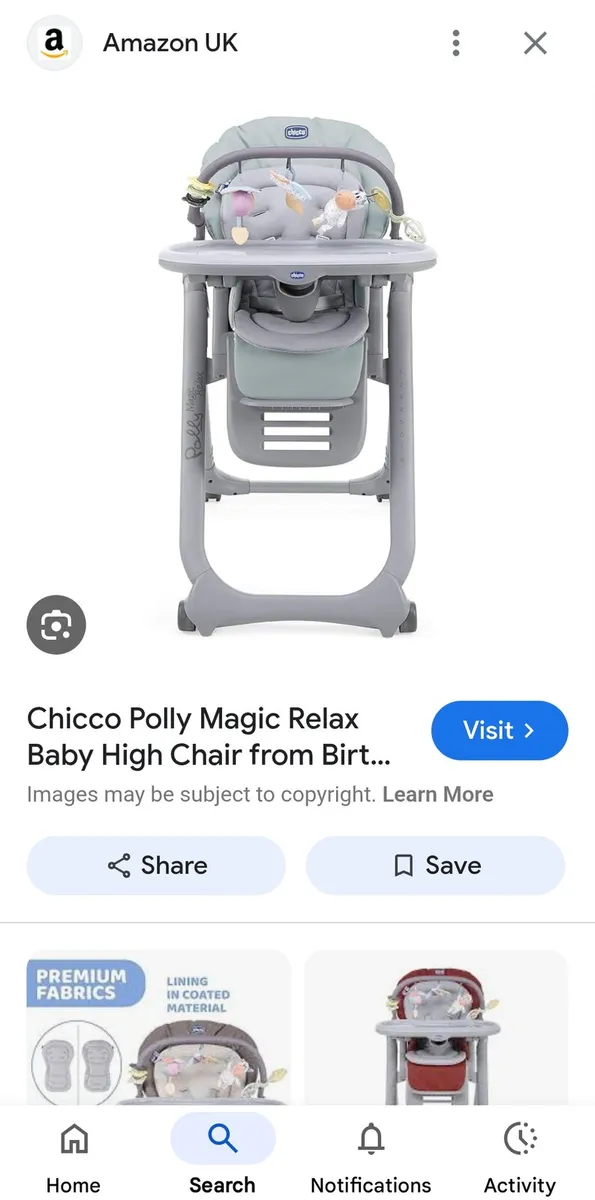 Chicco high chair (polly magic) - Image 2