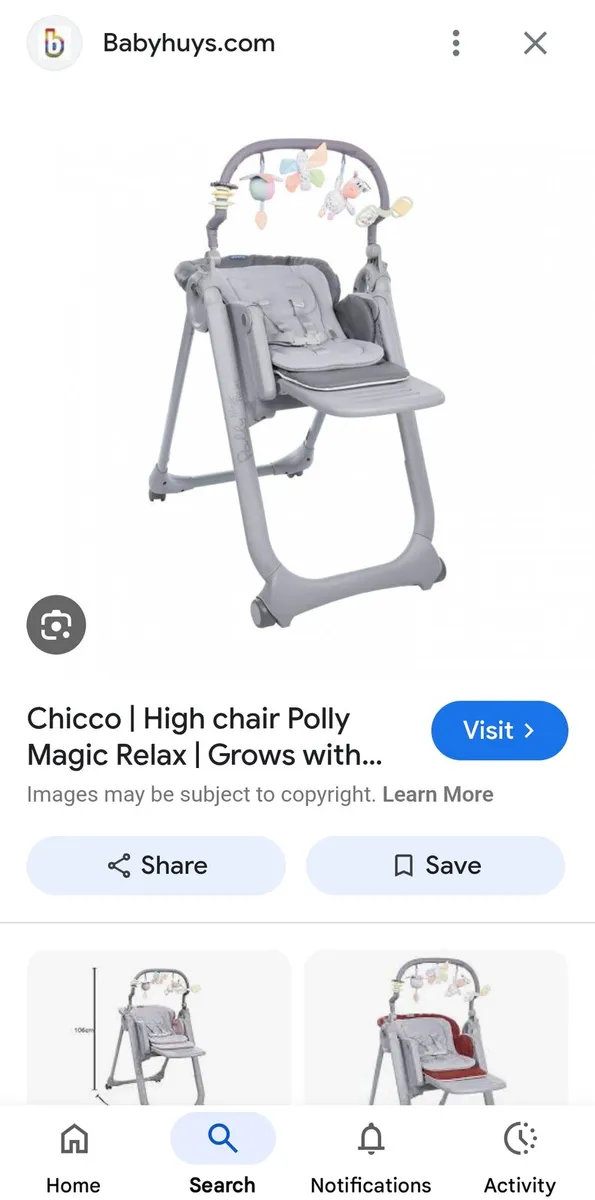 Chicco high chair (polly magic) - Image 3
