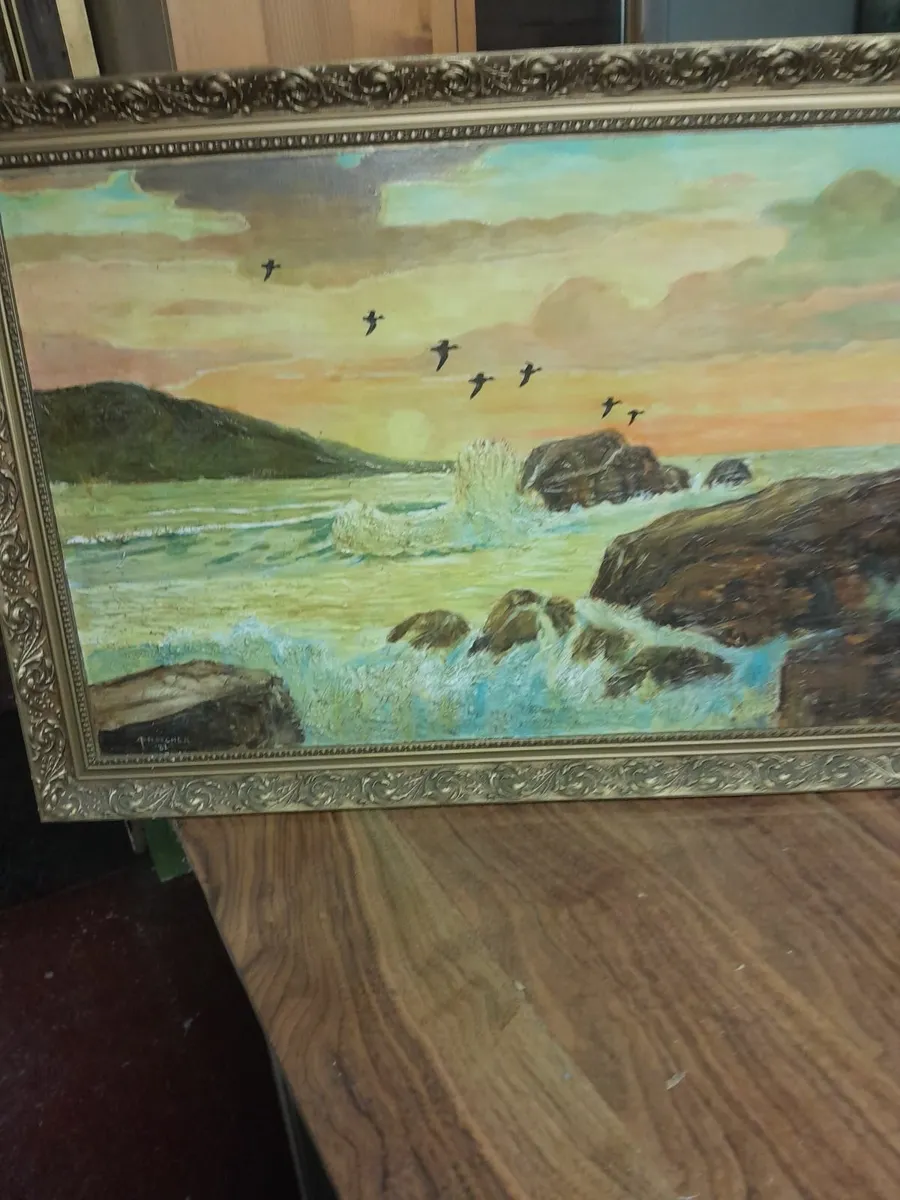 Painting oil on board - Image 1