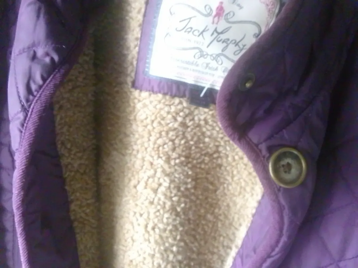 JACK MURPHY PURPLE QUILTED FLEECE LINED GILET 16 - Image 4