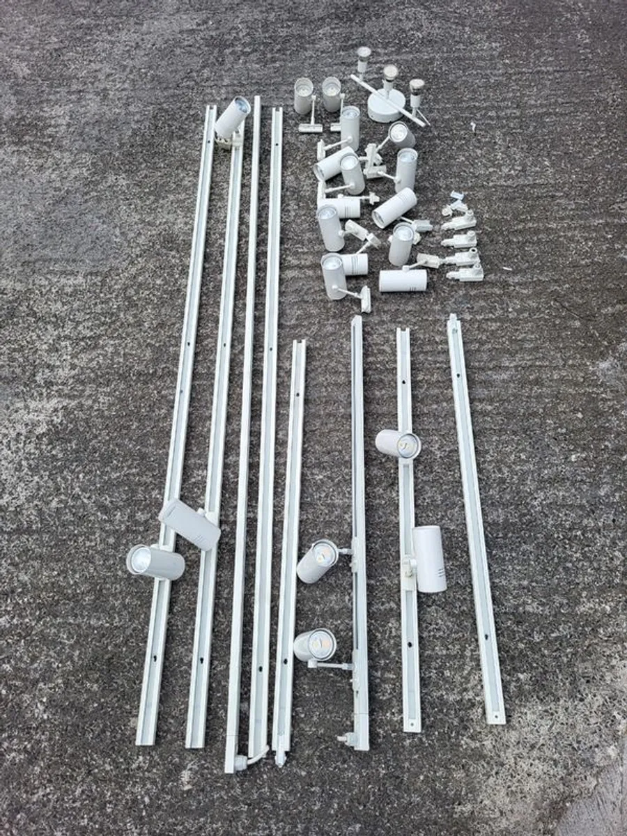 LED Track Spotlights and Track Rails Excellent Condition - Image 1