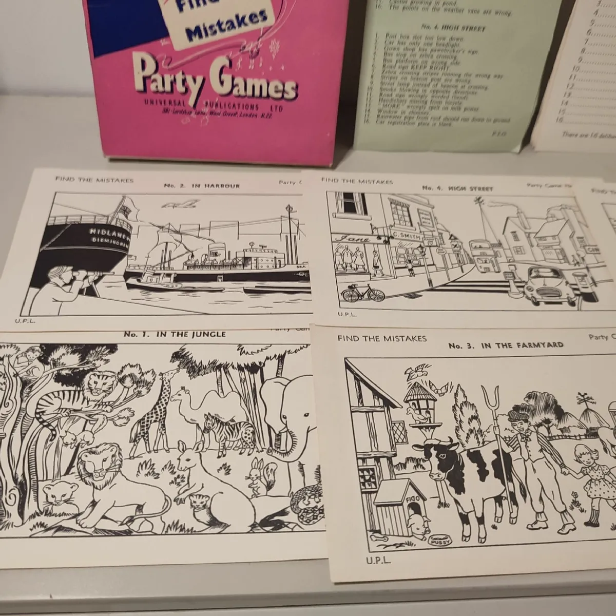 Vintage 1960 Find The Mistakes Party Game from Uni - Image 3