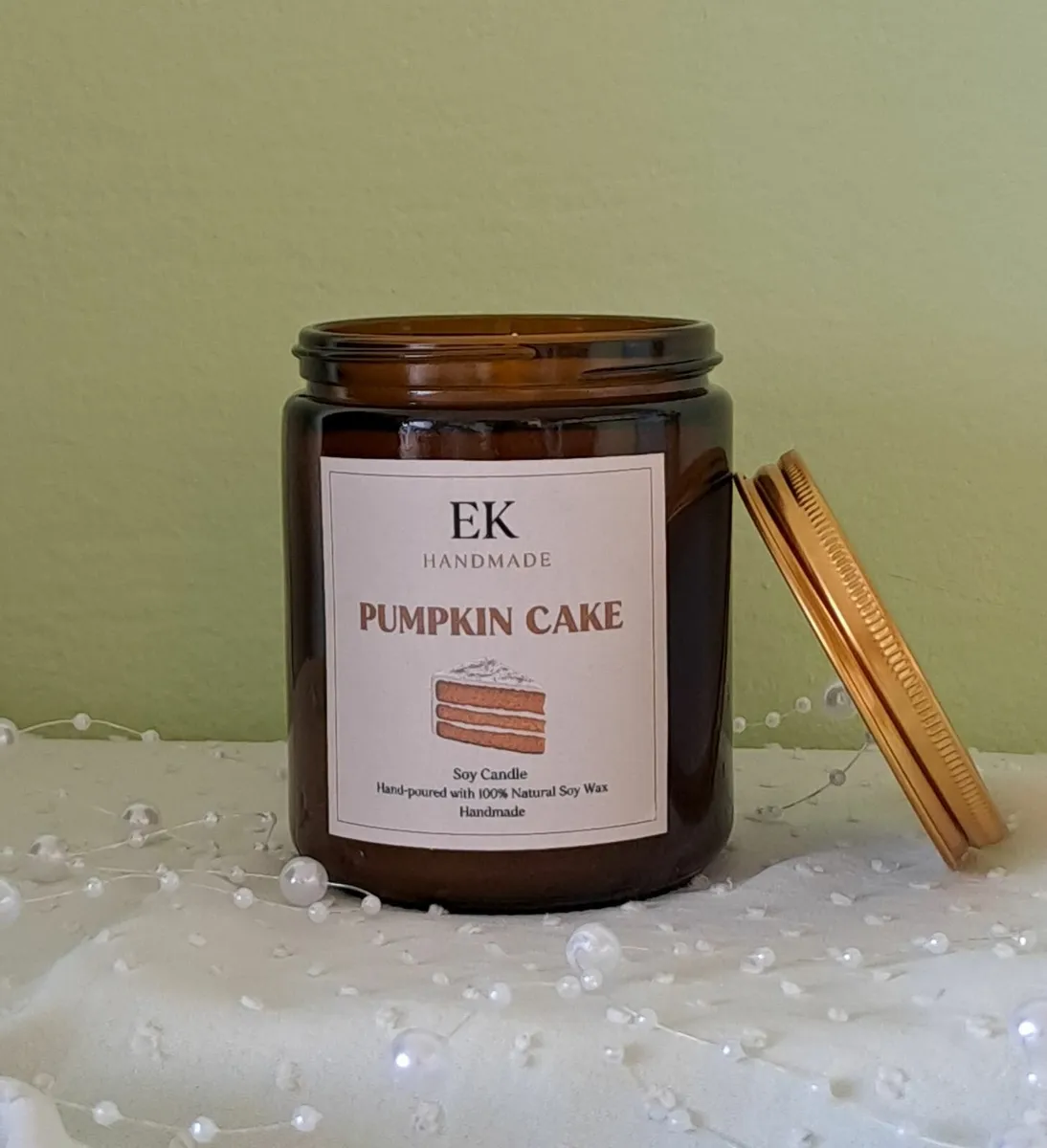 Soy Handmade Candle Pumpkin Cake 250ml - Image 1