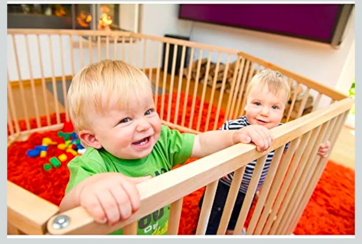 Wooden Playpen Octagonal Felibaby 1+7, birch - Image 2