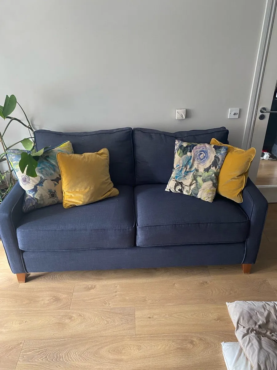 2+ Seater Navy Couch - Image 1