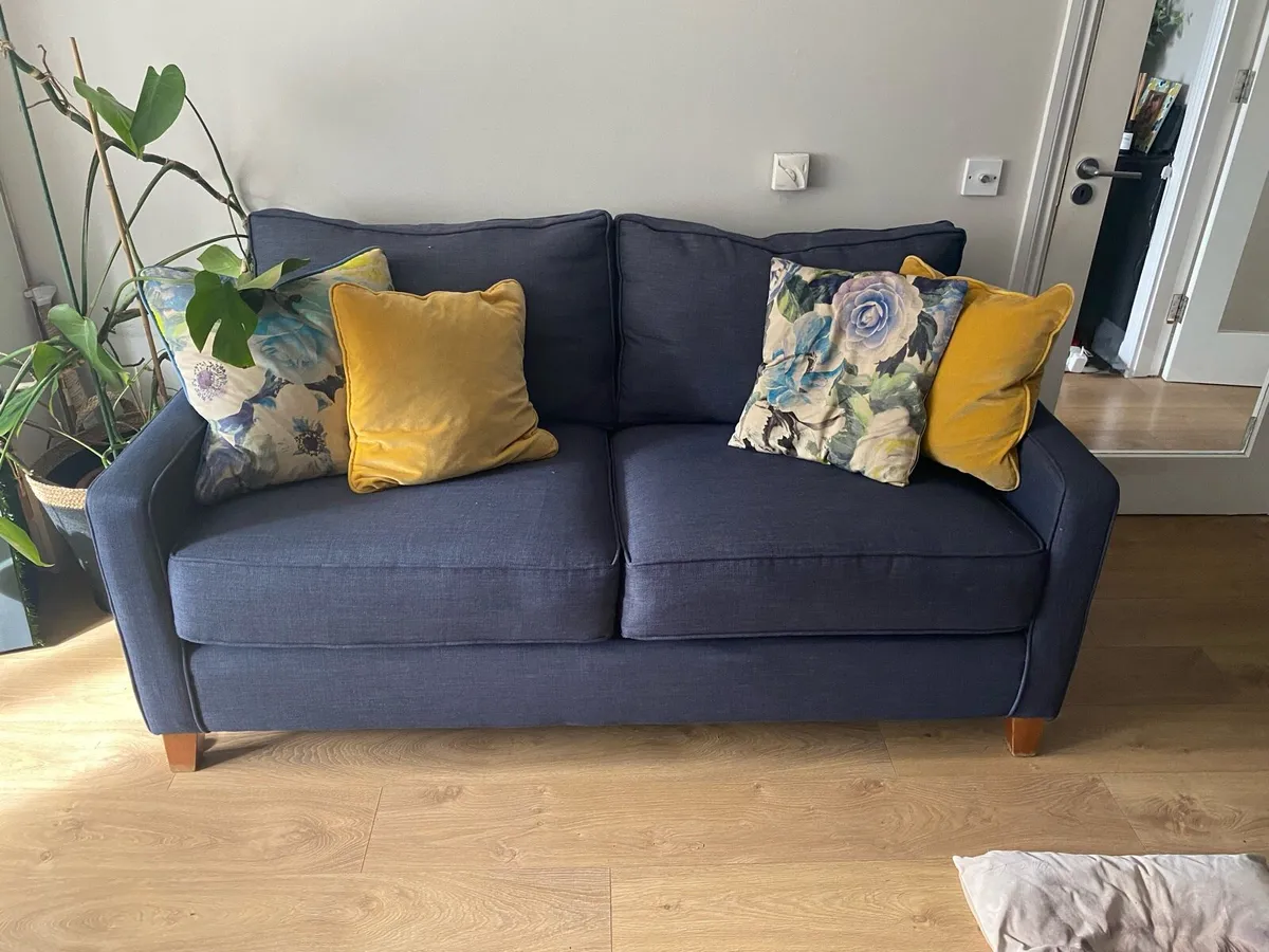 2+ Seater Navy Couch - Image 2