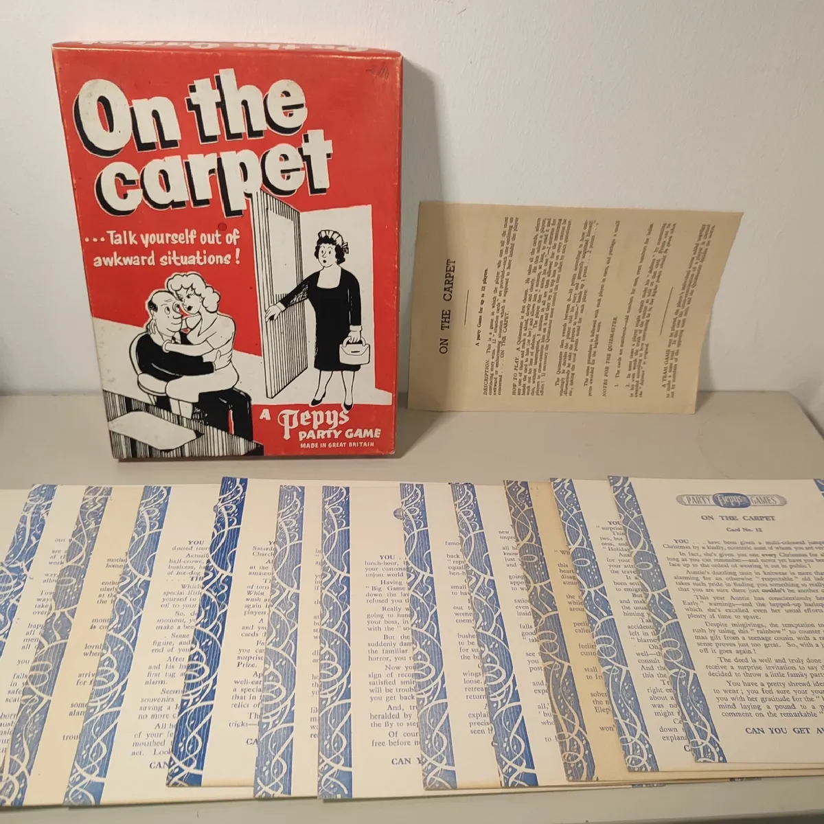 Vintage 1950s On The Carpet Parlour Game  Pepys - Image 1