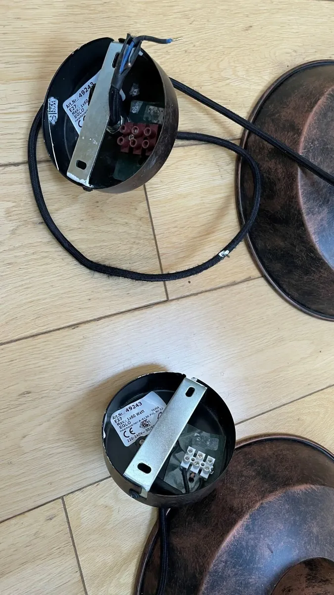 Industrial pendant lights - set of two - Image 2