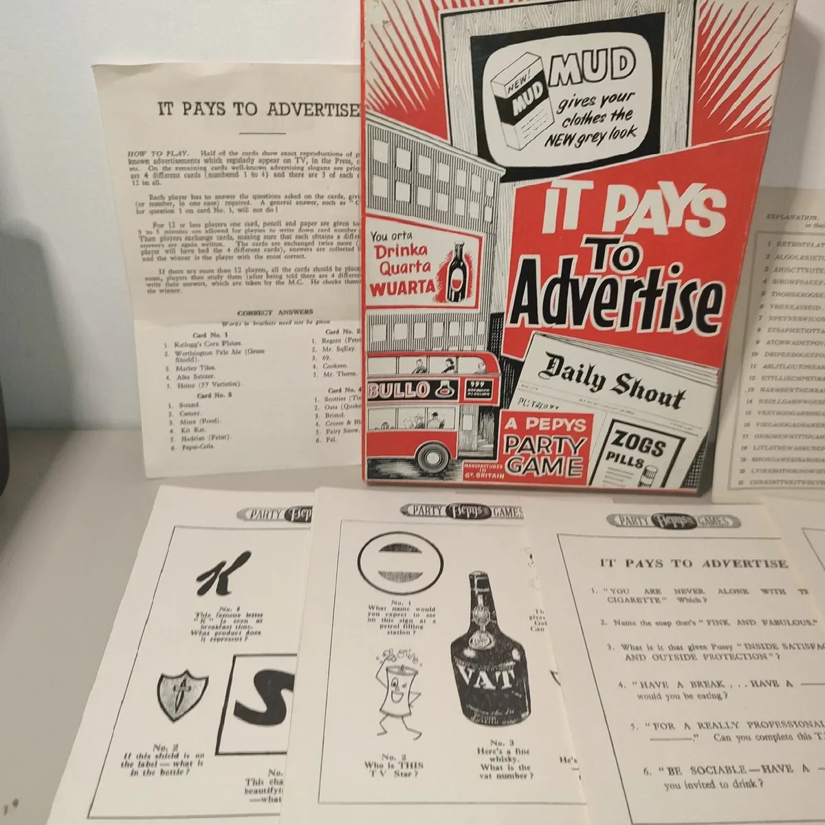 It Pays To Advertise A Pepys Party Game from the 1 - Image 2