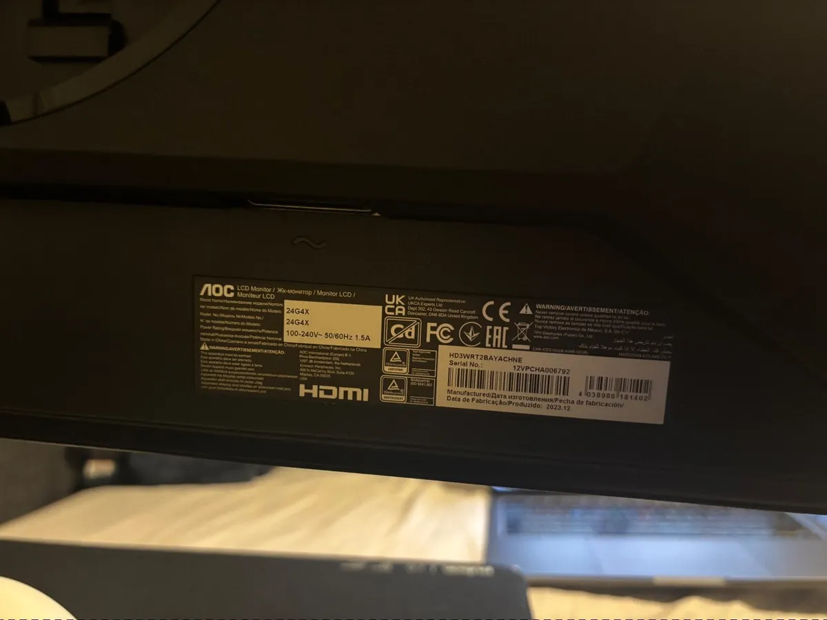 AOC 24G4X 1080p 180hz gaming monitor - Image 3