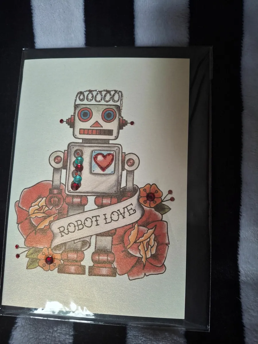 Alternative tattoo style gothic Wedding  cards - Image 4