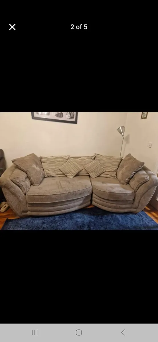 Sofa/ couch and footstool - Image 1