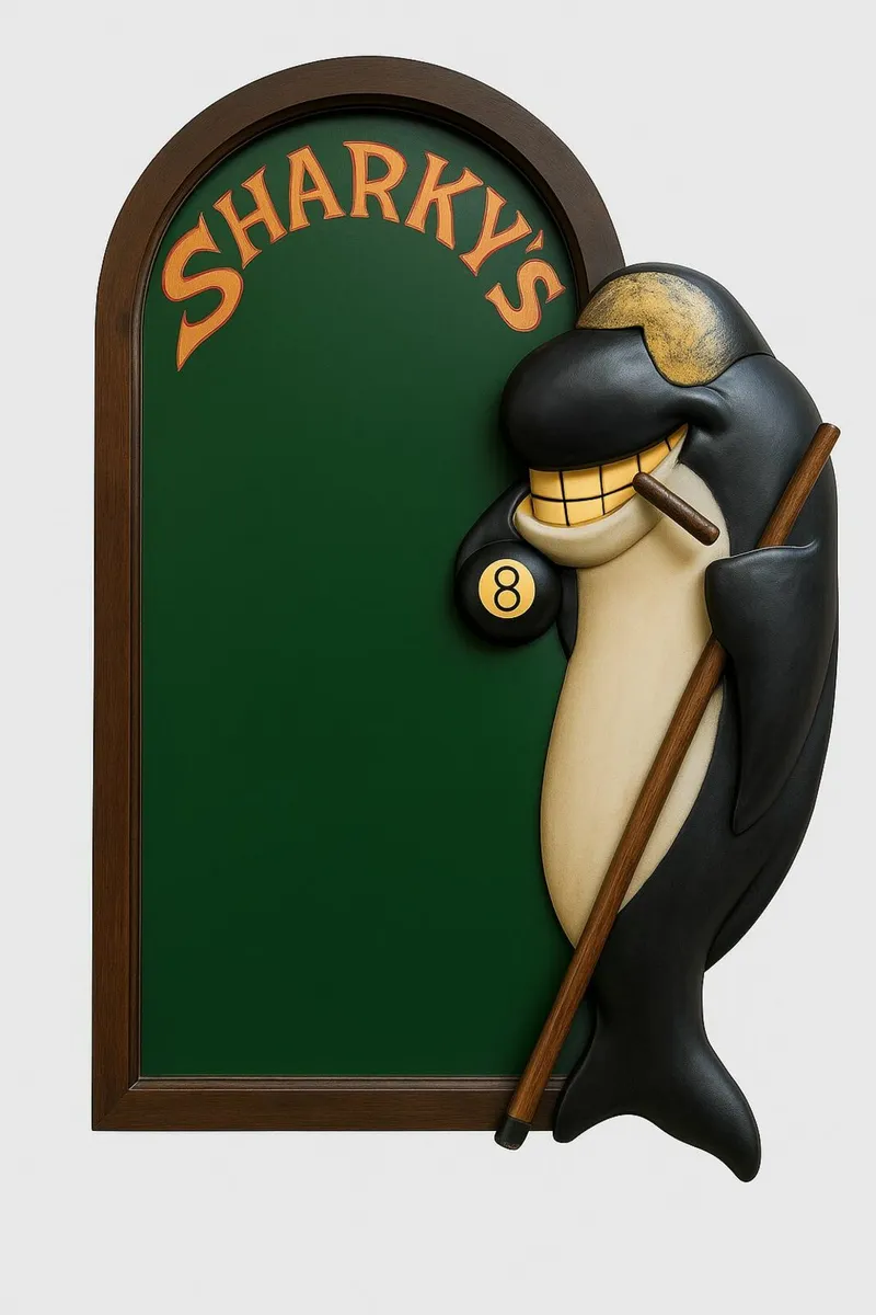Sharky’s Pool Hall  Chalkboard Sign