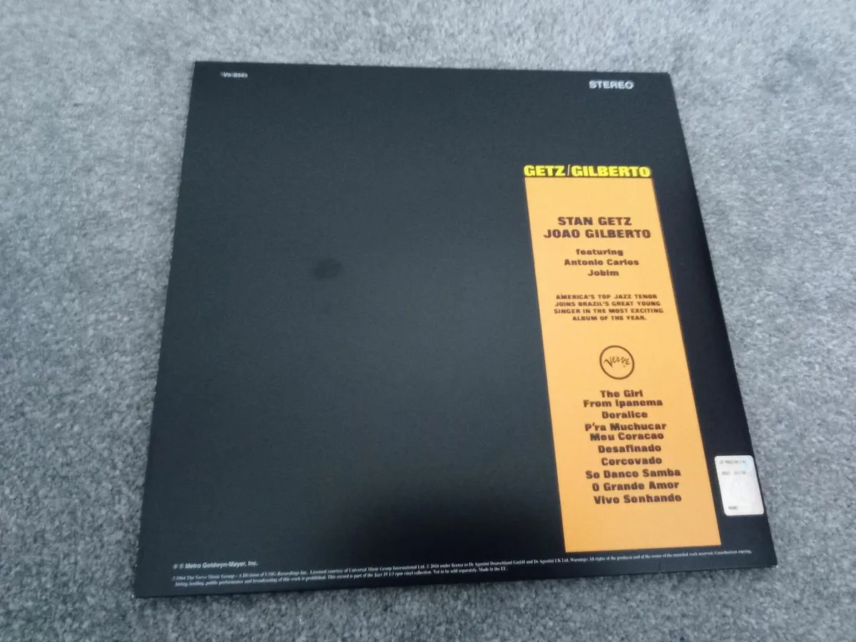 Stan Getz & Joao Gilberto Jazz LP. - Image 2