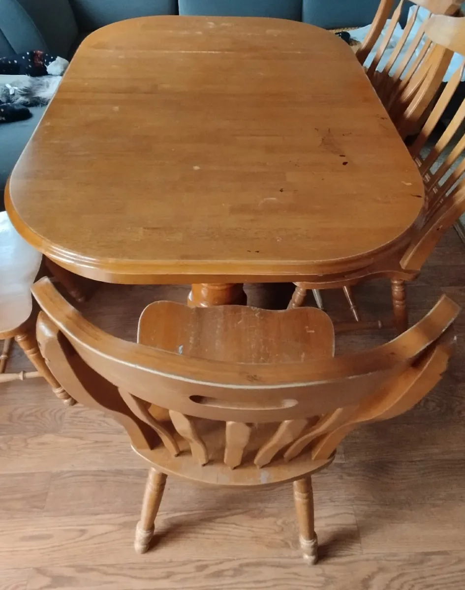 Dinning table wooden extendable - Image 1