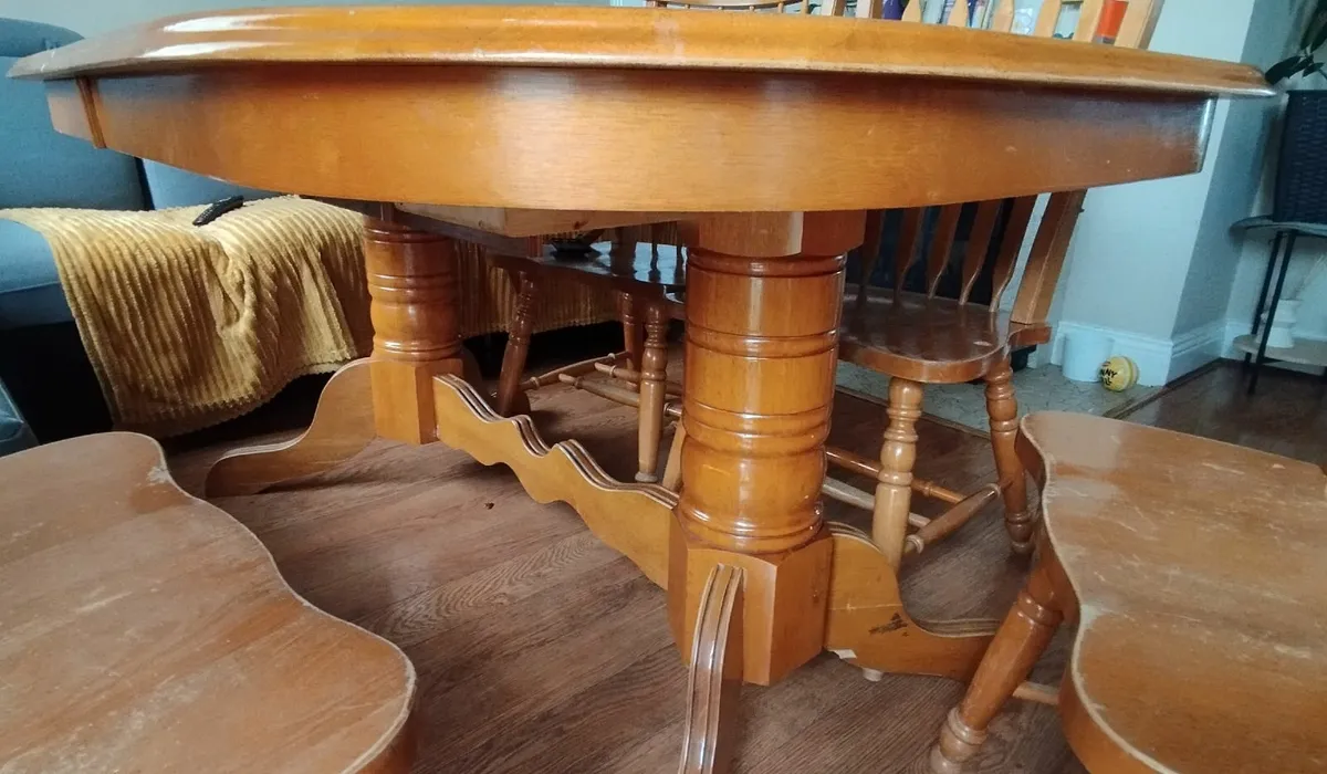 Dinning table wooden extendable - Image 2