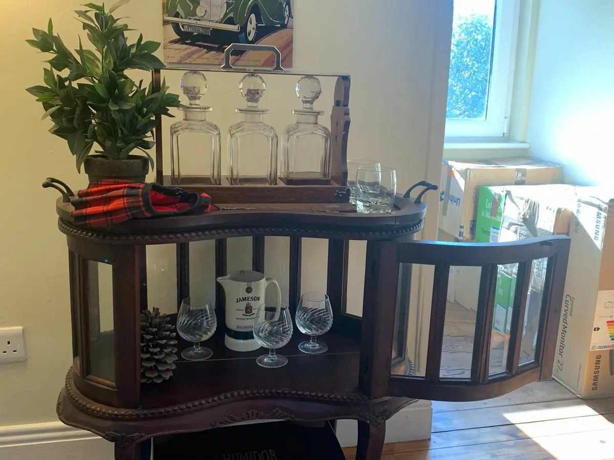 Rare 1940-50's Drinks Cabinet with Detachable Tray