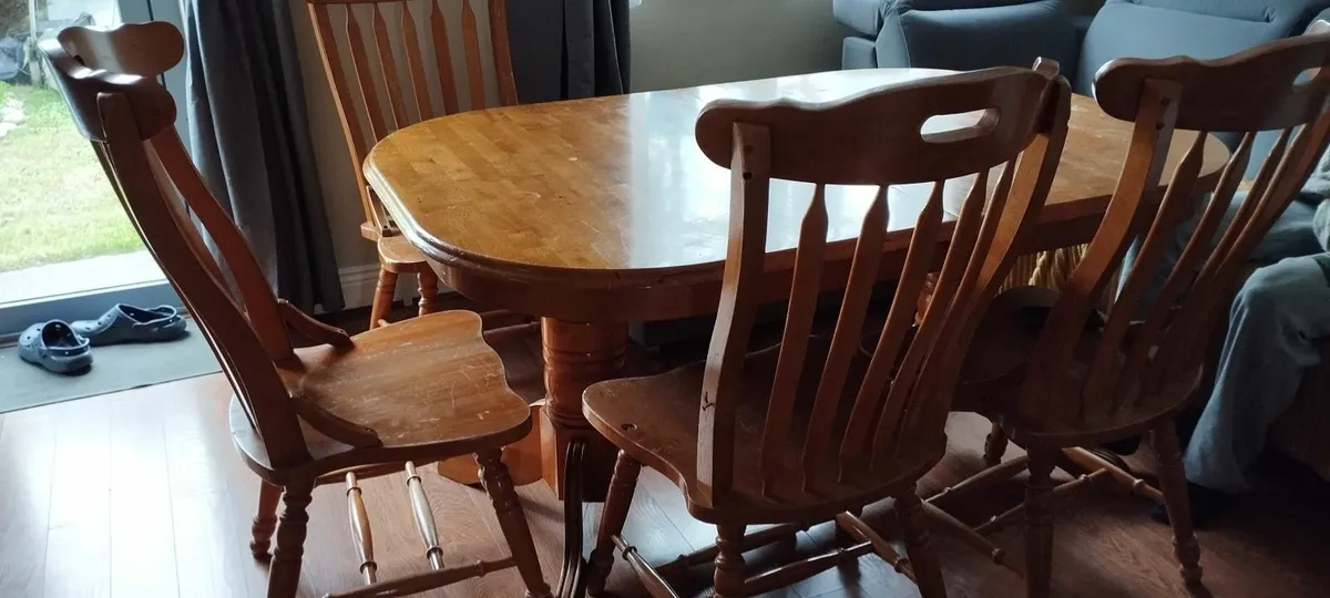 Dinning table wooden extendable - Image 3
