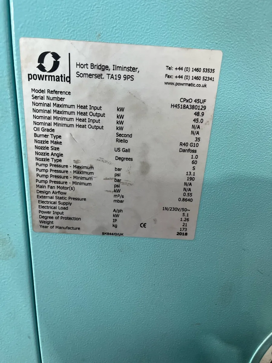 Workshop cabinet heater - Image 1